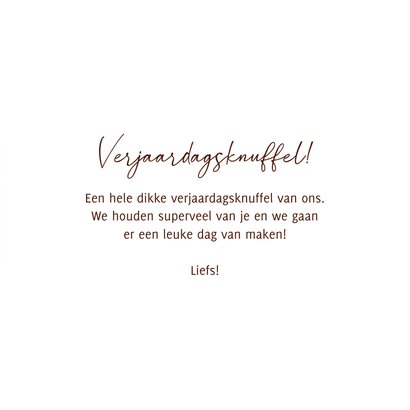 Verjaardagskaart met verjaardagsknuffel en foto 3
