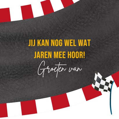 Verjaardagskaart met vintage raceauto 3