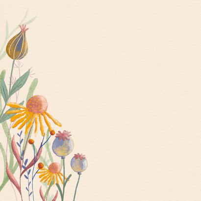 Verjaardagskaart met vrolijke waterverf bloemen 2