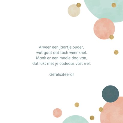 Verjaardagskaart met waterverf confetti 3