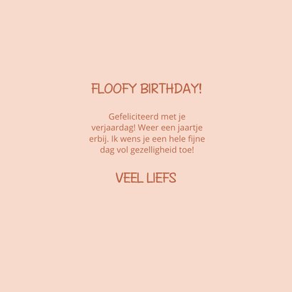 Verjaardagskaart met witte hond floofy birthday 3