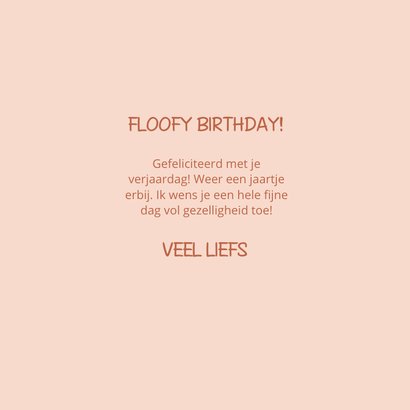 Verjaardagskaart met witte hond floofy birthday 3