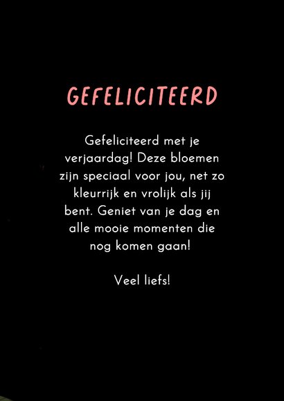 Verjaardagskaart Mexicaanse bloemen met vlag 3