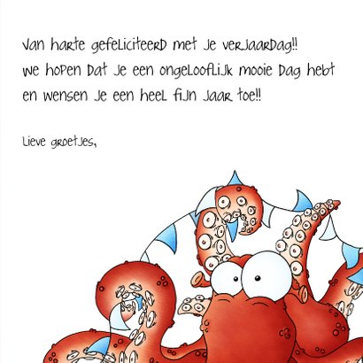 Verjaardagskaart octopus - Have an Ink-redible birthday! 3