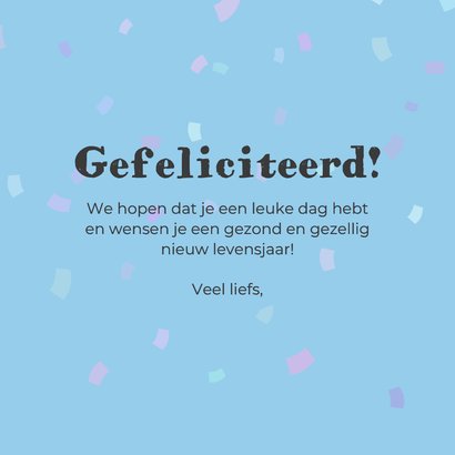 Verjaardagskaart olifant en glijdende muizen 3