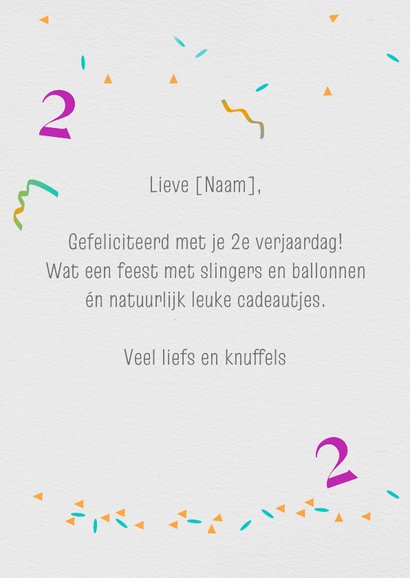 Verjaardagskaart olifantje ballonnen 3