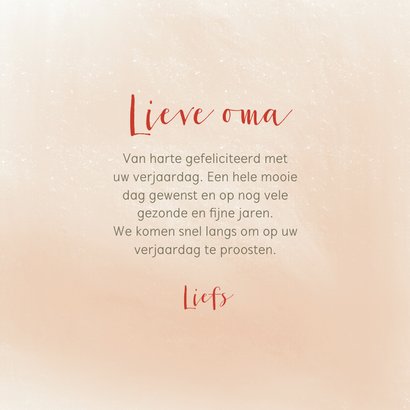 Verjaardagskaart oma met illustratie van klaproos 3