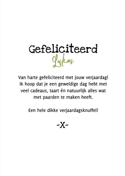 Verjaardagskaart paard pony ballonnen confetti kind neutraal 3