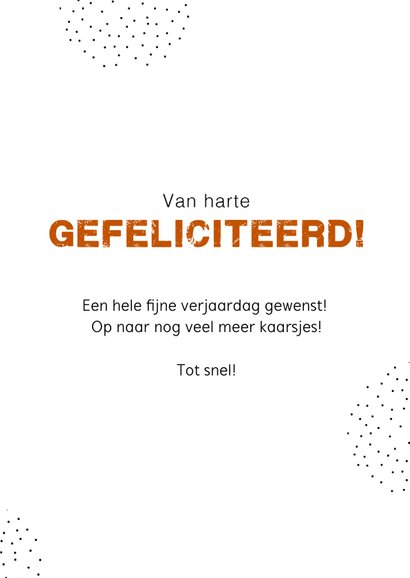 Verjaardagskaart pas op brandgevaar grote taart 3