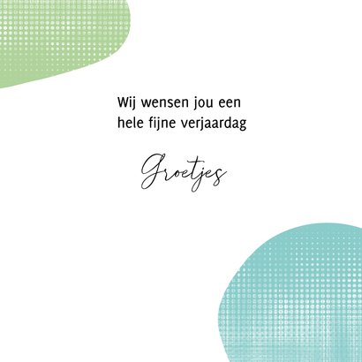 Verjaardagskaart - Pastel kleurige vormen 3