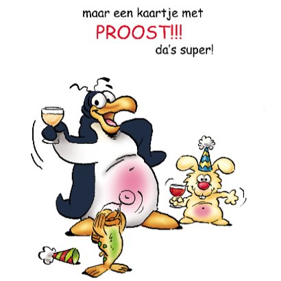 Verjaardagskaart pinguins verjaardag 3