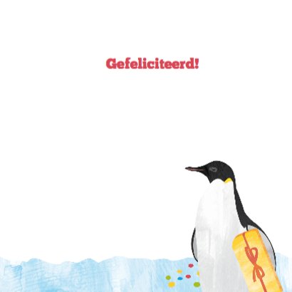 Verjaardagskaart pinguins 3