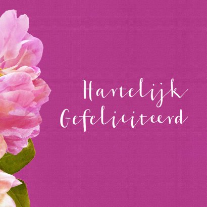 Verjaardagskaart pioenrozen boeket roze 3