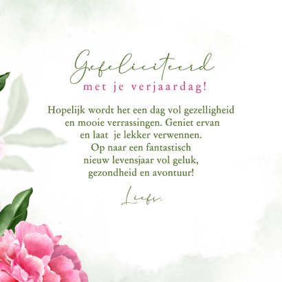 Verjaardagskaart pioenrozen in pastelroze 3
