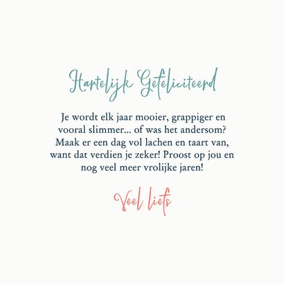 Verjaardagskaart plezier op de schommel 3