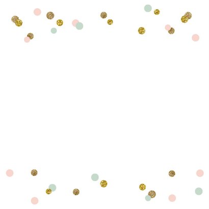Verjaardagskaart praatwolk confetti 2