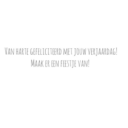 Verjaardagskaart proost op je verjaardag zwart-wit 3