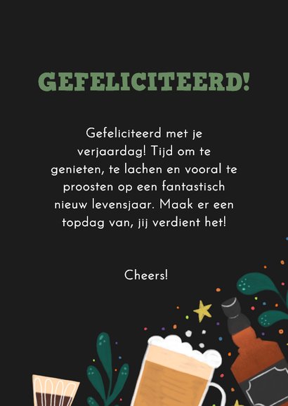 Verjaardagskaart proost op jouw verjaardag met drankjes 3