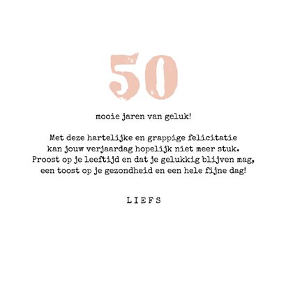 Sarah 50 jaar foto | Kaartje2go