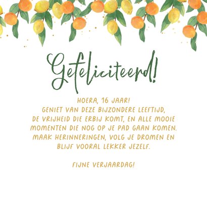 Verjaardagskaart scooter citrusvruchten zomers gefeliciteerd 3