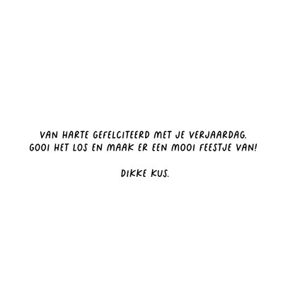 Verjaardagskaart 'shake it it's your birthday' kaart 3