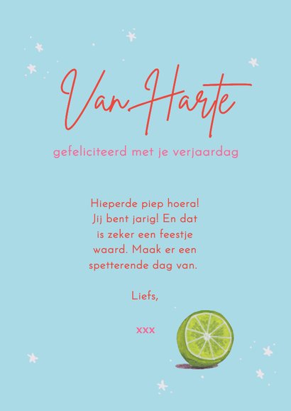 Verjaardagskaart, sip sip hooray! 3