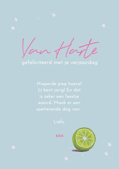Verjaardagskaart, sip sip hooray! 3