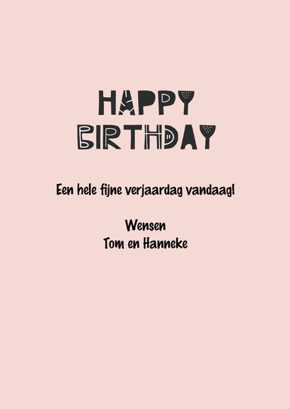 Verjaardagskaart slinger typografie 3