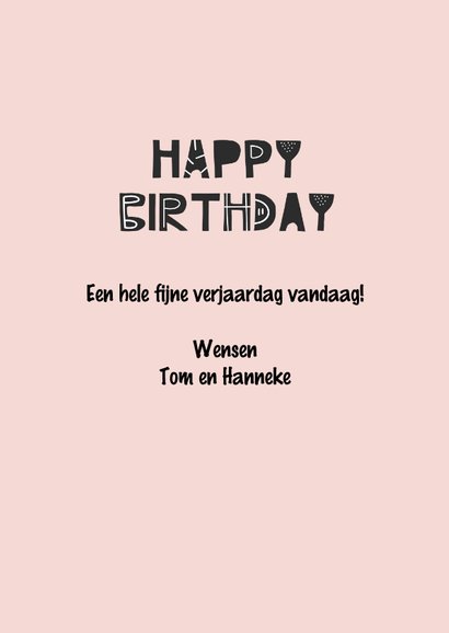 Verjaardagskaart slinger typografie 3