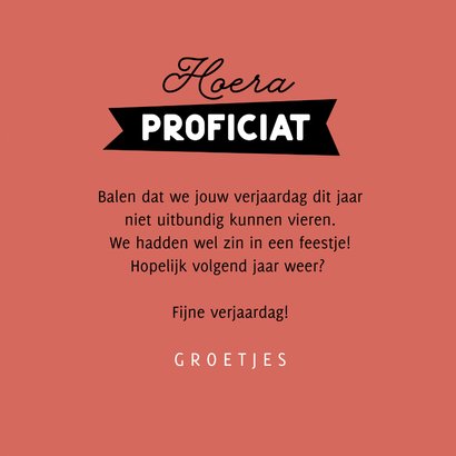 Verjaardagskaart slingers confetti humor 3
