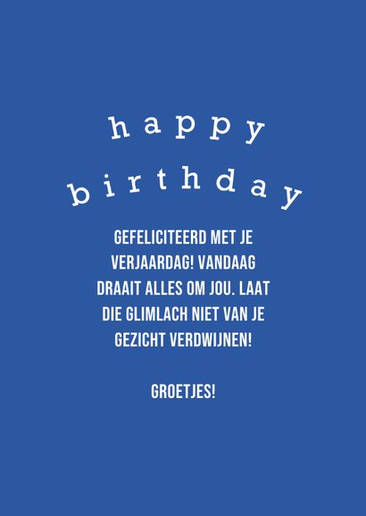 Verjaardagskaart smiley ballonnen happy birthday 3