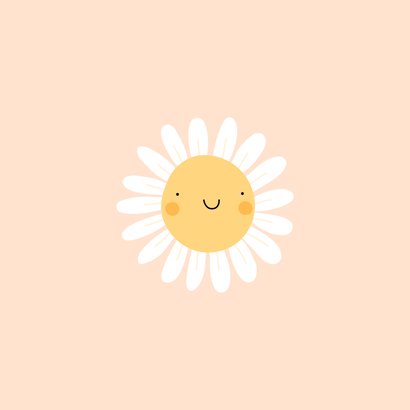 Verjaardagskaart smiley bloem happy birthday 2