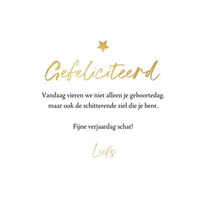 Verjaardagskaart spiritueel sterren stralen vreugde jarig 3