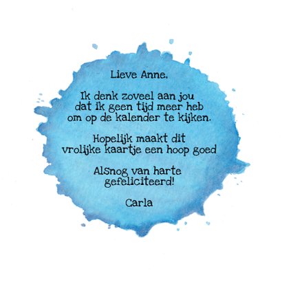 Verjaardagskaart stekelvis Oeps, te laat 3