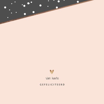 Verjaardagskaart stijlvol confetti hartjes foto goud 2