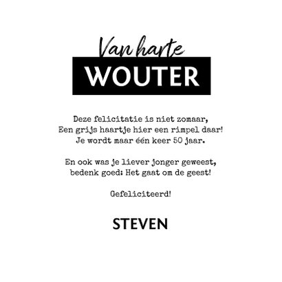Verjaardagskaart stoer man biertje op afstand 3