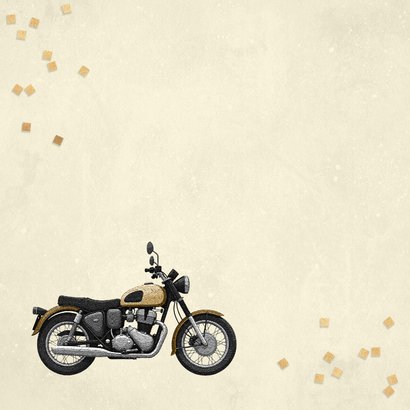 Verjaardagskaart stoer motor happy birthday vintage 2