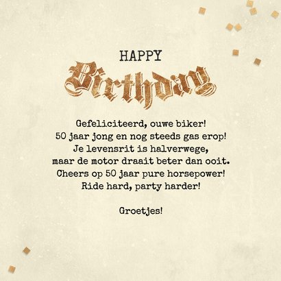 Verjaardagskaart stoer motor happy birthday vintage 3