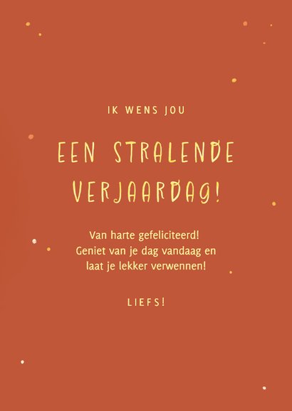 Verjaardagskaart stralende verjaardag met vrolijke zon 3