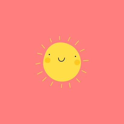 Verjaardagskaart stralende verjaardag smiley zon 2