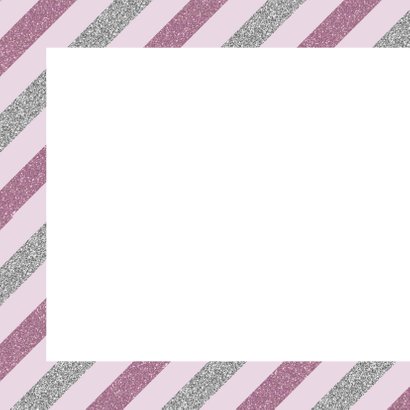 Verjaardagskaart streep pink 2