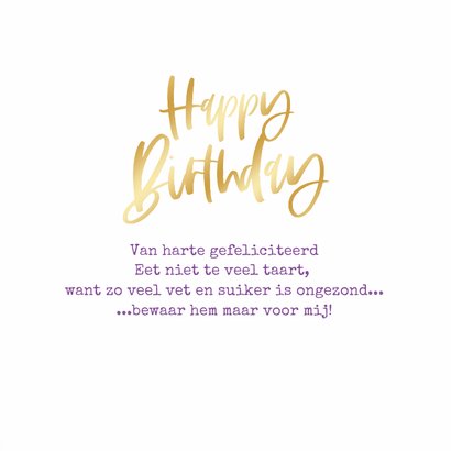 Verjaardagskaart taart cake confetti happy birthday 3