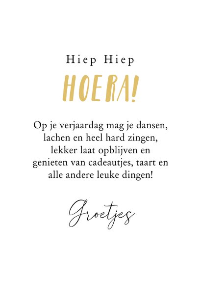 Verjaardagskaart taart jarig sterren foto gefeliciteerd 3