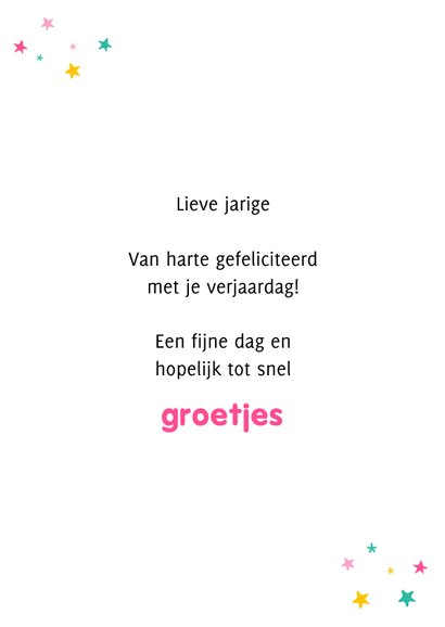 Verjaardagskaart taart unicorn roze 3