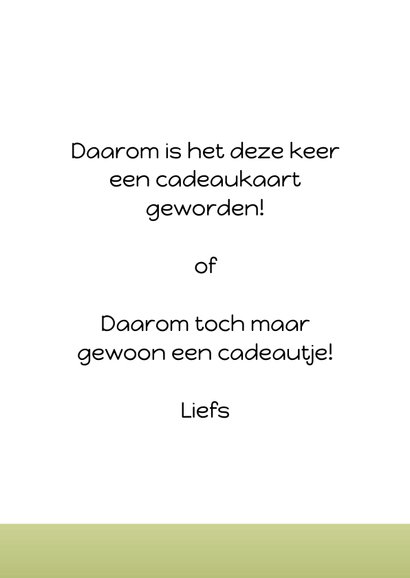 Verjaardagskaart - Té goed bon 3