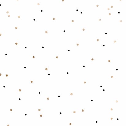 Verjaardagskaart te laat confetti goud 2