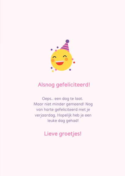 Verjaardagskaart te laat telefoon notificatie 3
