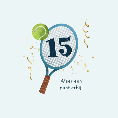 Verjaardagskaart tennis sport gefeliciteerd verjaardag 2