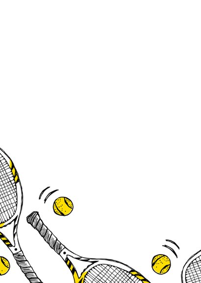 Verjaardagskaart tennisrackets 2