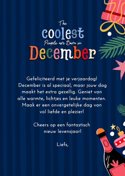 Verjaardagskaart the coolest people are born in december 3